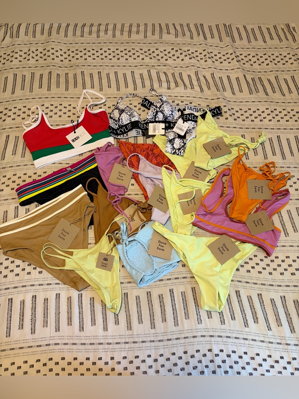 NWT Designer Swimwear Reseller Lot 17 Pc Stone Fox Toast Beach Riot Trina Turk
